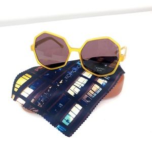 KOMONO Bonnie Milky Honey Sunglasses NEW gold oversized